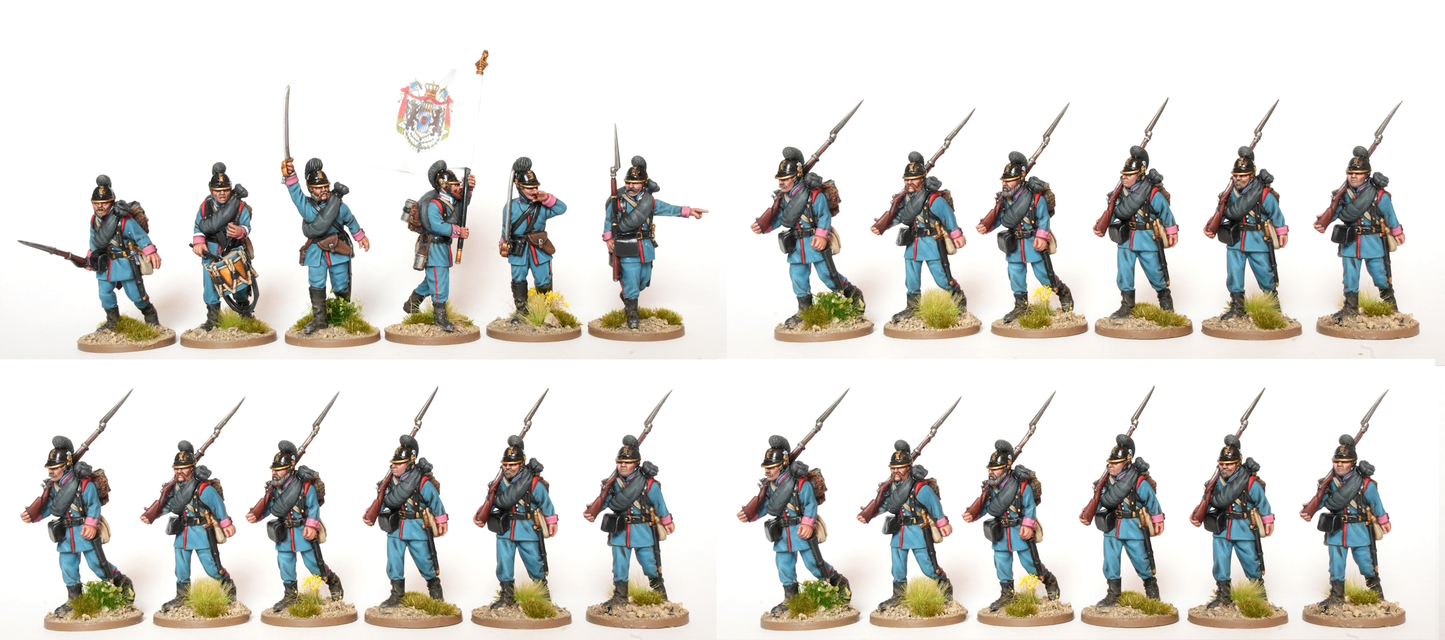 Infantry in M68 helmets, shouldered arms - Unit Deal